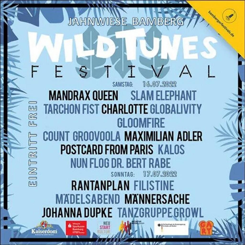 Lineup Poster Wild Tunes Festival 2022