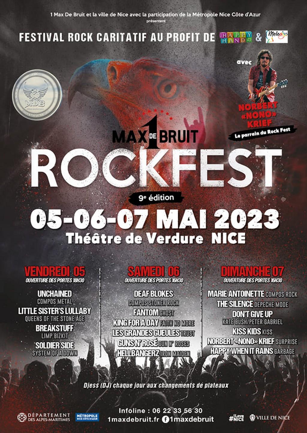 Lineup Poster Rock Fest 1 Max De Bruit 2023