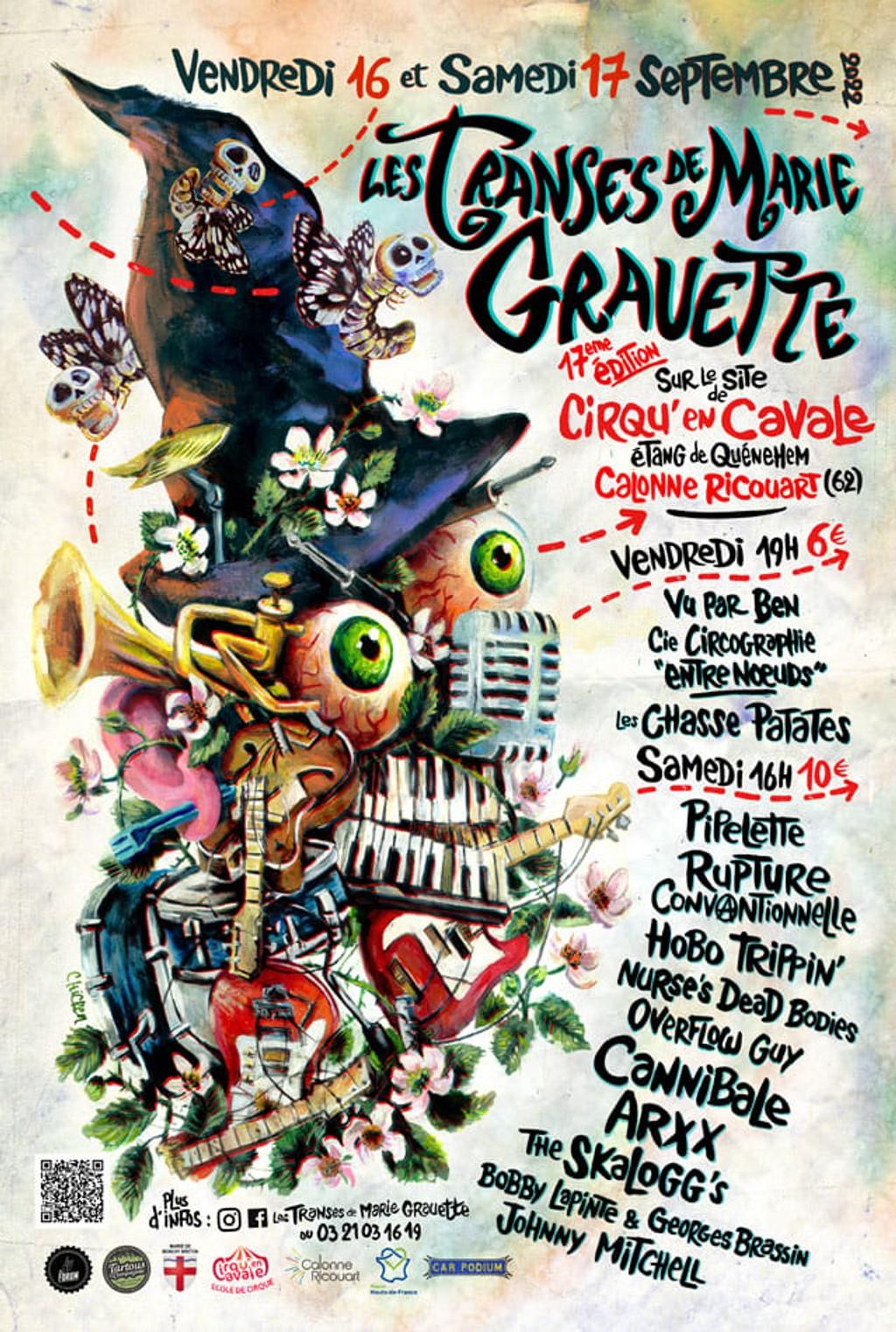 Lineup Poster Les Transes de Marie Grauette 2022