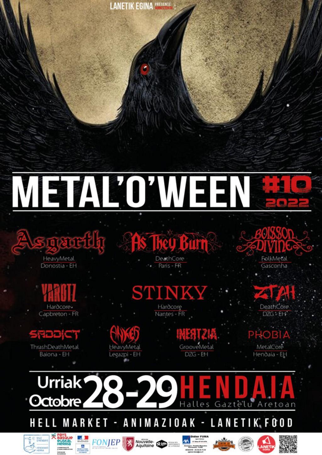 Lineup Poster Metal'O'Ween 2022