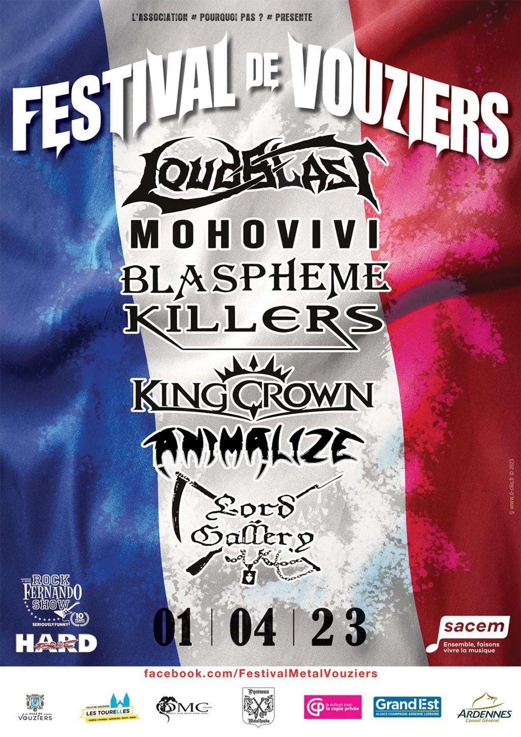 Lineup Poster Festival de Vouziers 2023