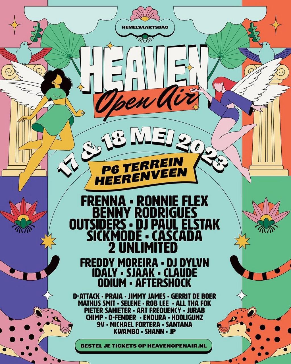 Lineup Poster Heaven Open Air 2023