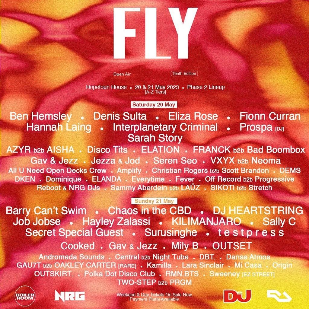 Lineup Poster Fly Open Air 2023