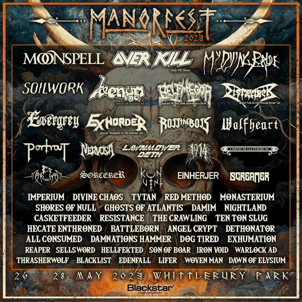 Lineup Poster ManorFest 2023