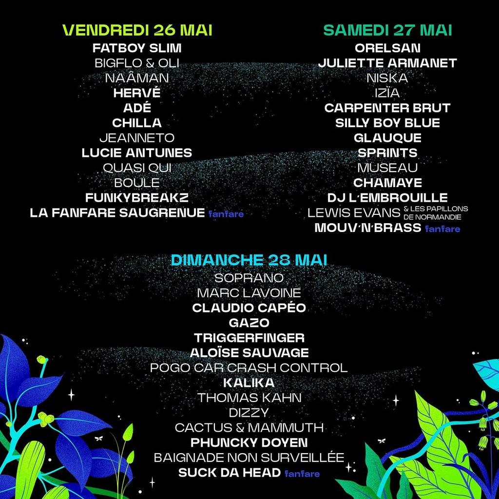 Lineup Poster Papillons de Nuit 2023