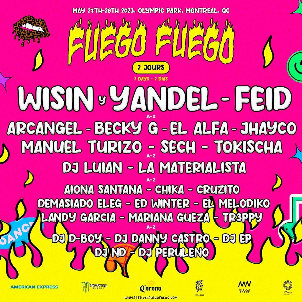 Lineup Poster Festival Fuego Fuego 2023