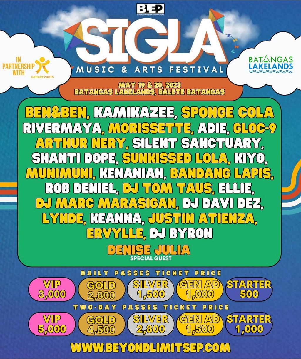 Lineup Poster SIGLA Music Festival 2023