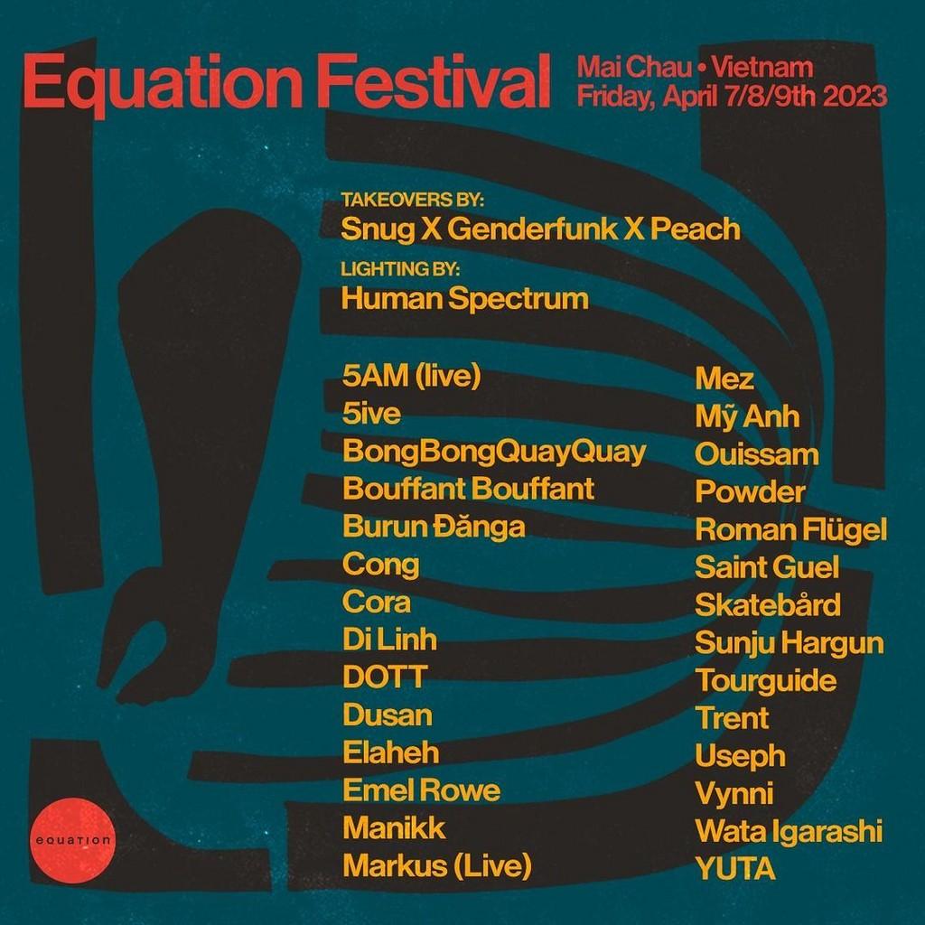 Lineup Poster Equation Festival 2023