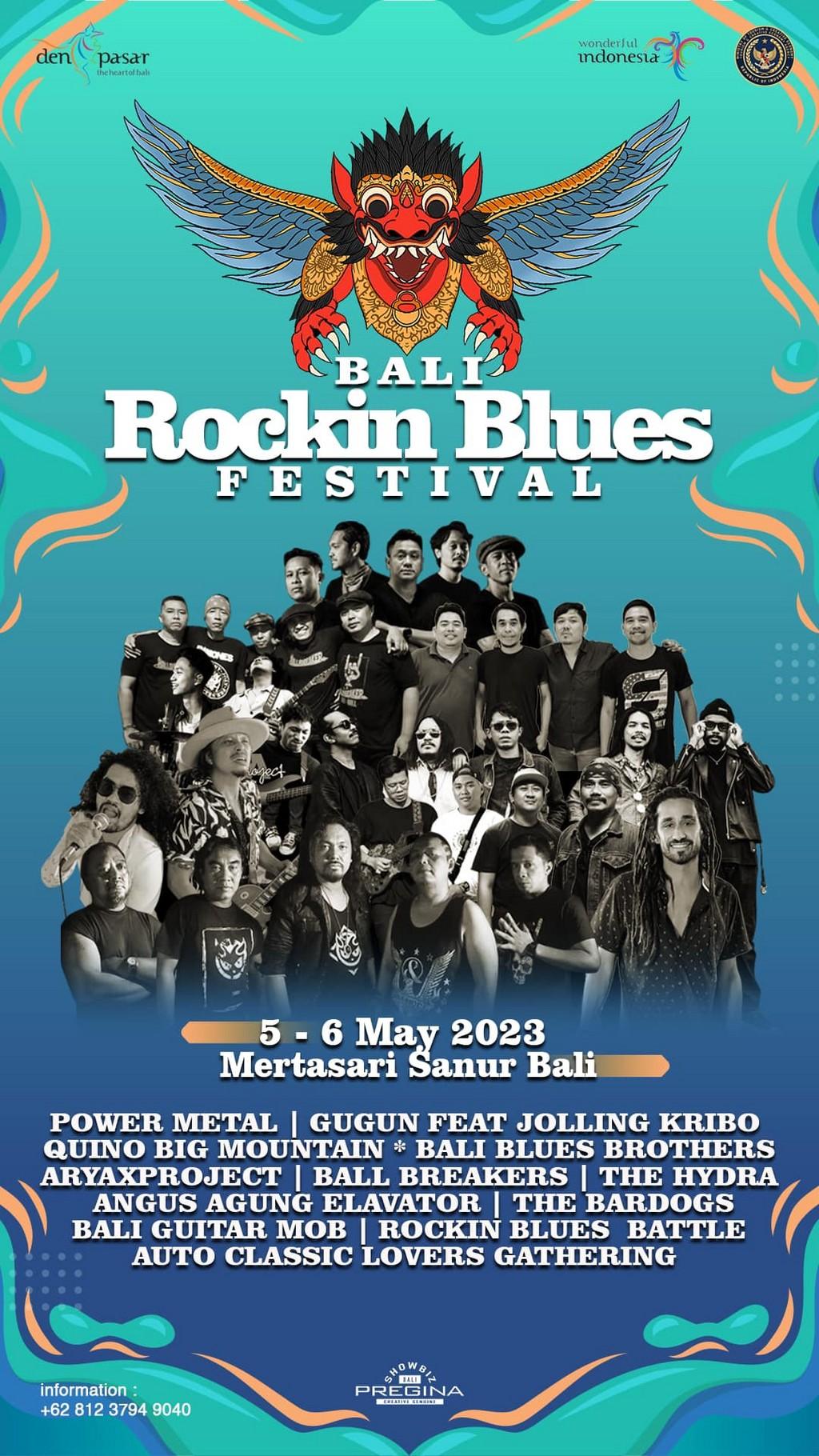 Lineup Poster Bali Rockin Blues Fest 2023