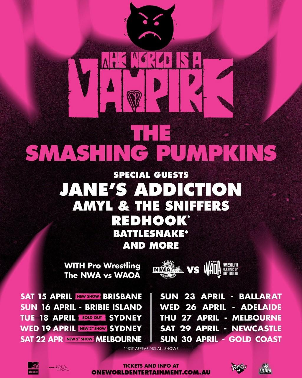 Lineup Poster The World Is A Vampire Festival Brisbane 2023
