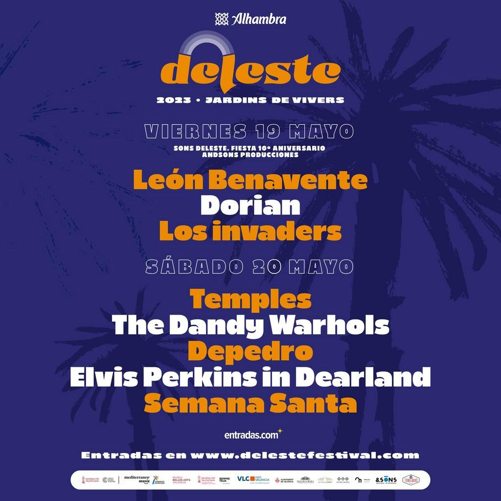 Lineup Poster Deleste Festival 2023