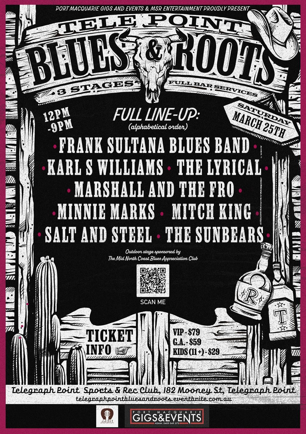 Lineup Poster Tele Point Blues & Roots 2023