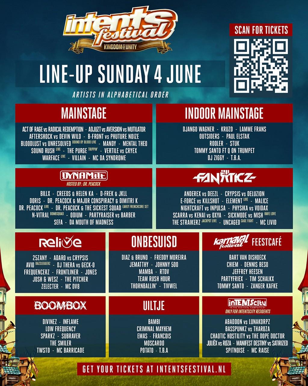 Lineup Poster Intents Festival 2023