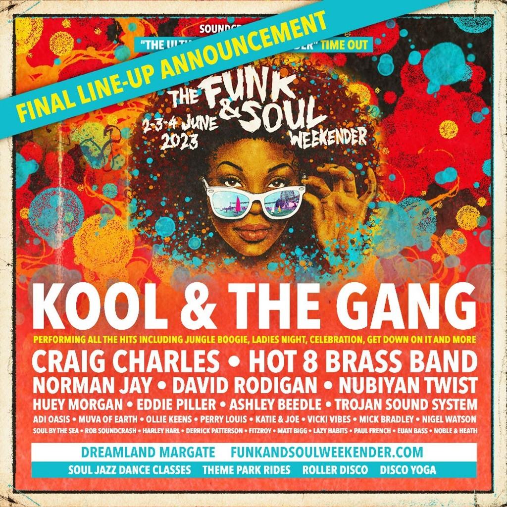 Lineup Poster The Soundcrash Funk and Soul Weekender 2023