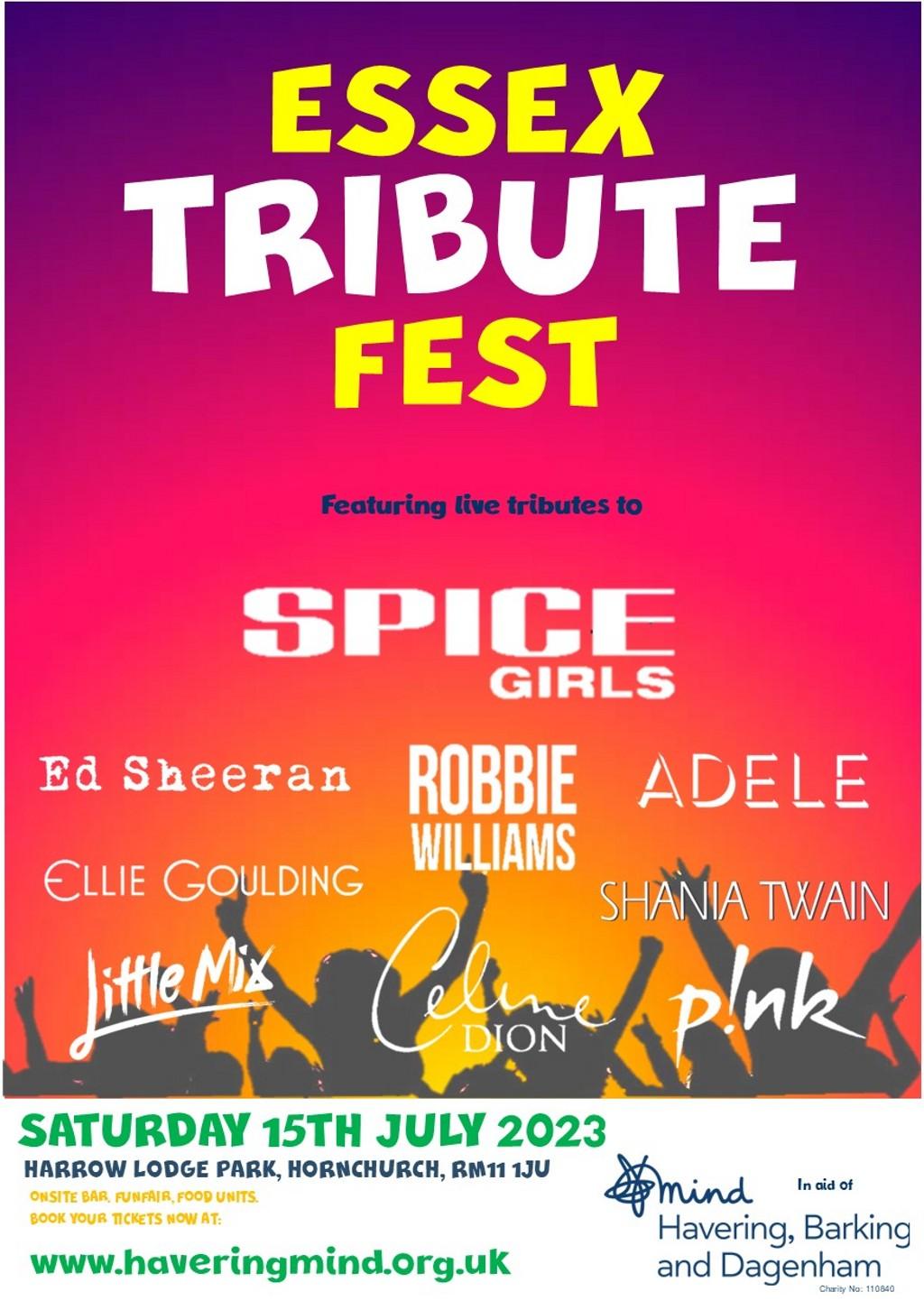 Lineup Poster Essex Tribute Fest 2023