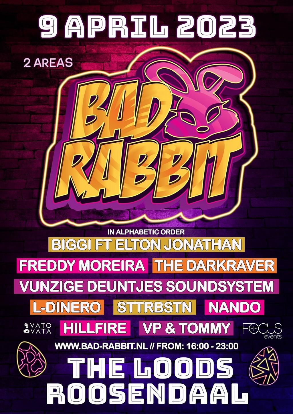 Lineup Poster Bad Rabbit Festival 2023