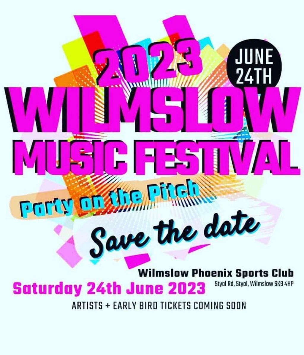 Lineup Poster Wilmslow Music Festival 2023