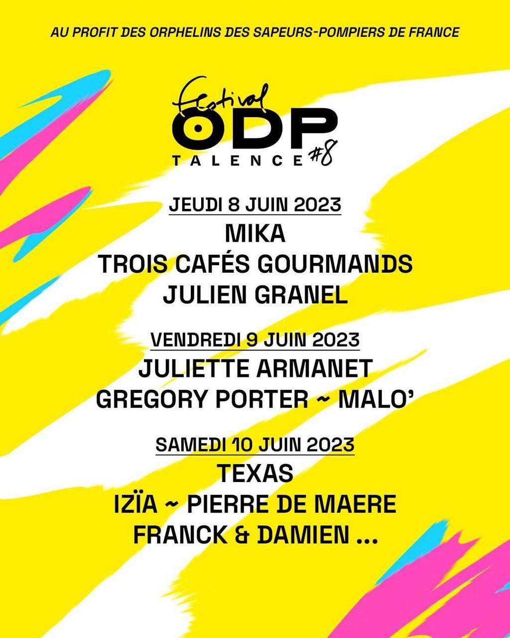 Lineup Poster Festival ODP Talence 2023