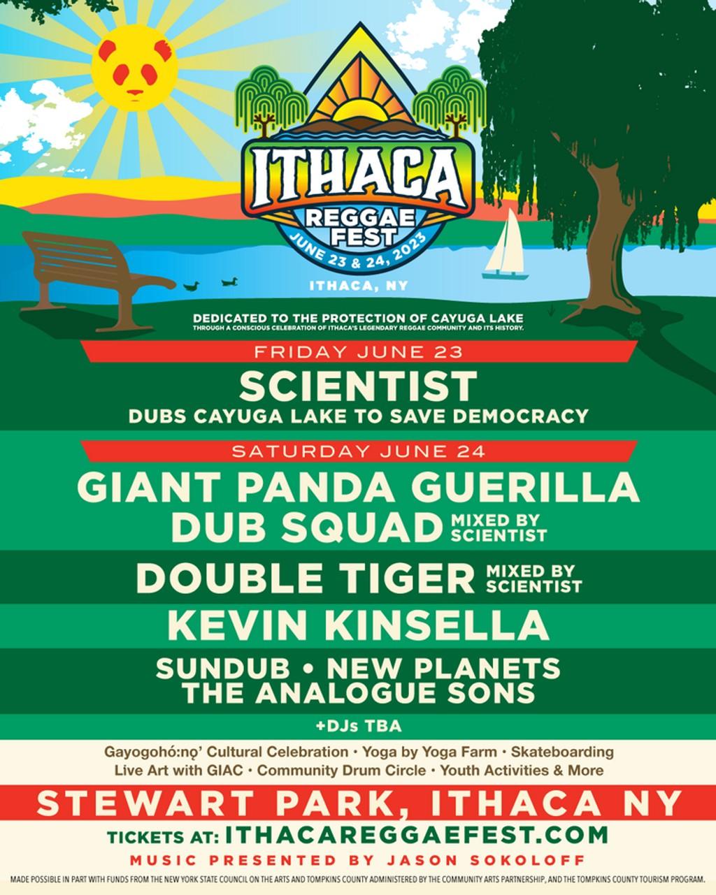Lineup Poster Ithaca Reggae Fest 2023
