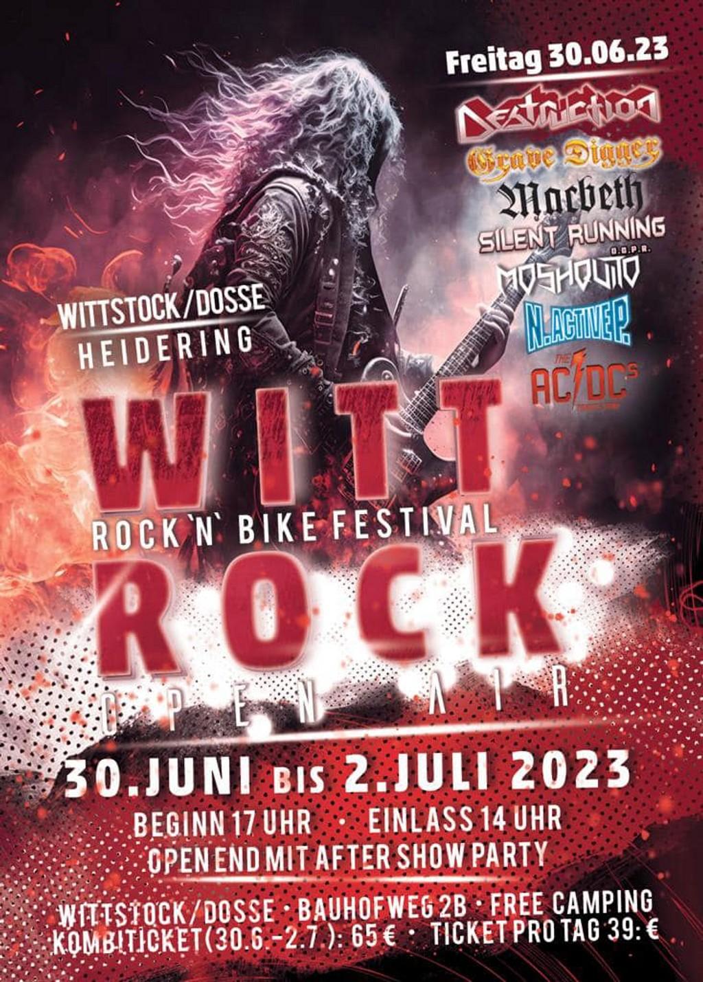 Lineup Poster Wittrock Festival 2023