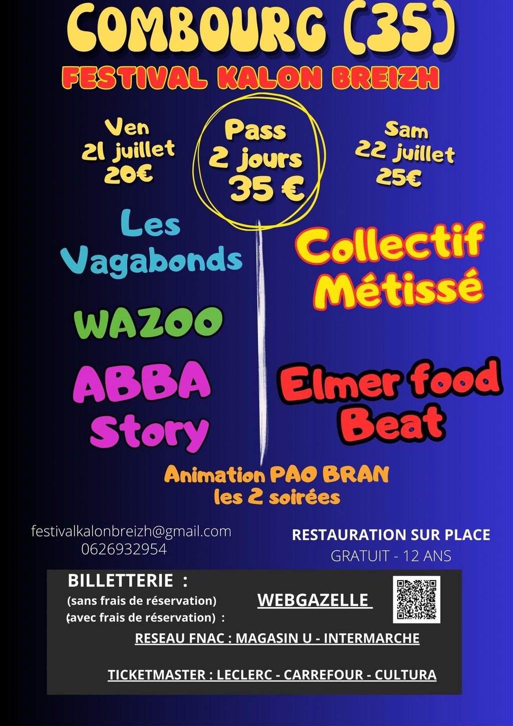 Lineup Poster Festival Kalon Breizh 2023