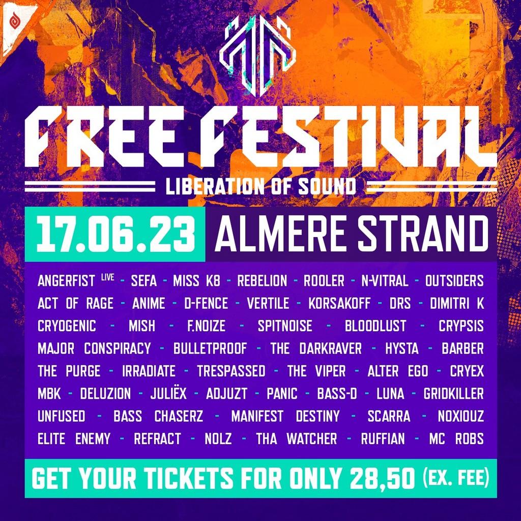 Lineup Poster Free Festival 2023