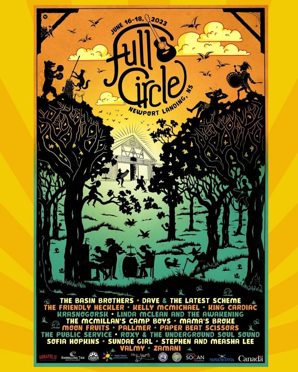 Lineup Poster Full Circle Festival 2023