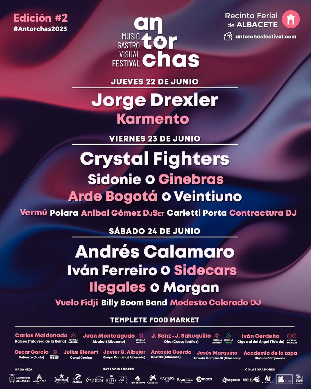 Lineup Poster Antorchas Festival 2023