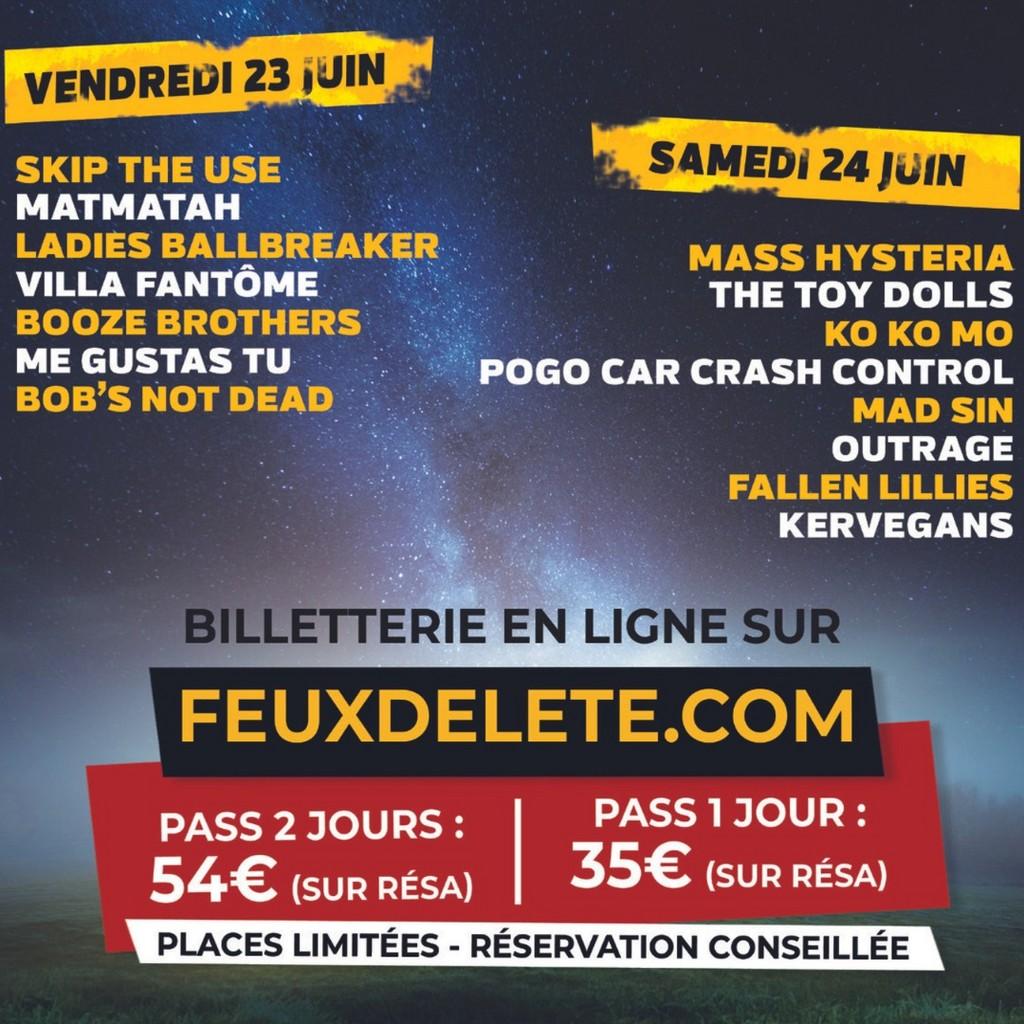 Lineup Poster Festival Les Feux de l'été 2023