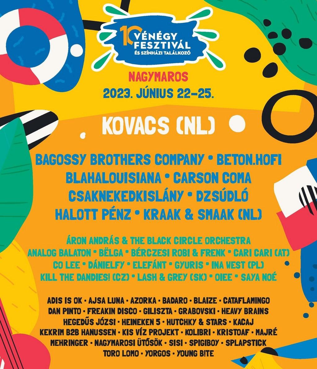 Lineup Poster VéNégy Fesztivál 2023