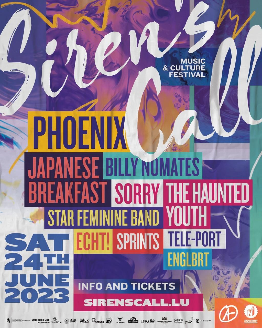 Lineup Poster Siren's Call 2023