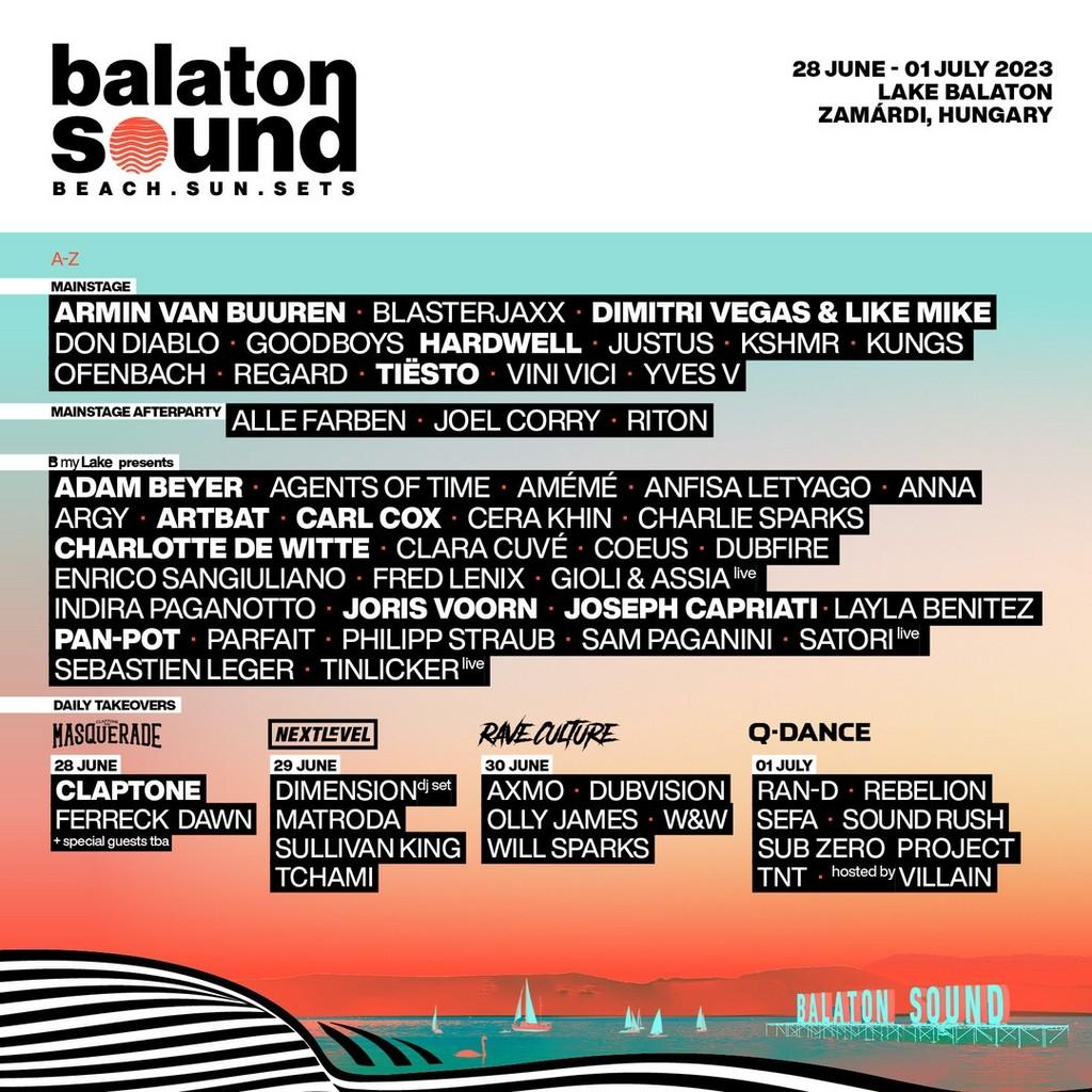 Lineup Poster Balaton Sound 2023