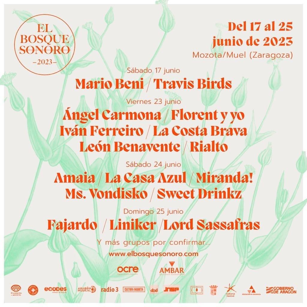 Lineup Poster El Bosque Sonoro 2023