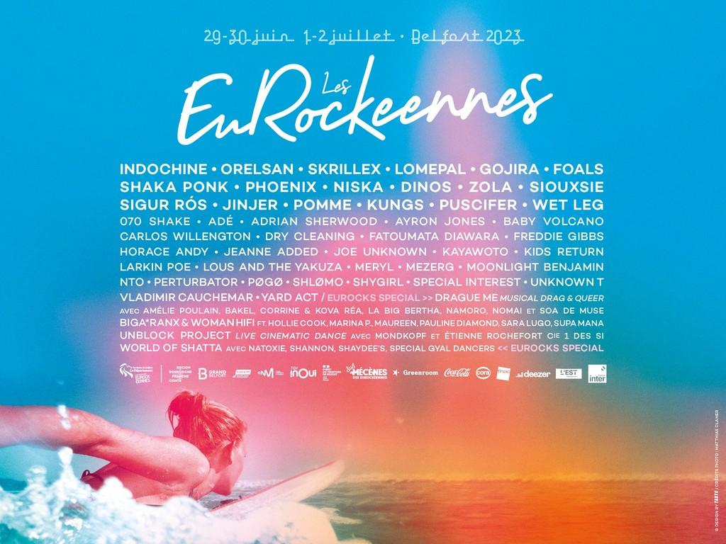 Lineup Poster Eurockéennes de Belfort 2023