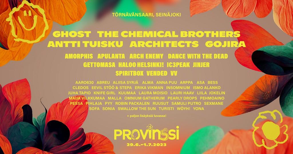 Lineup Poster Provinssi Festival 2023