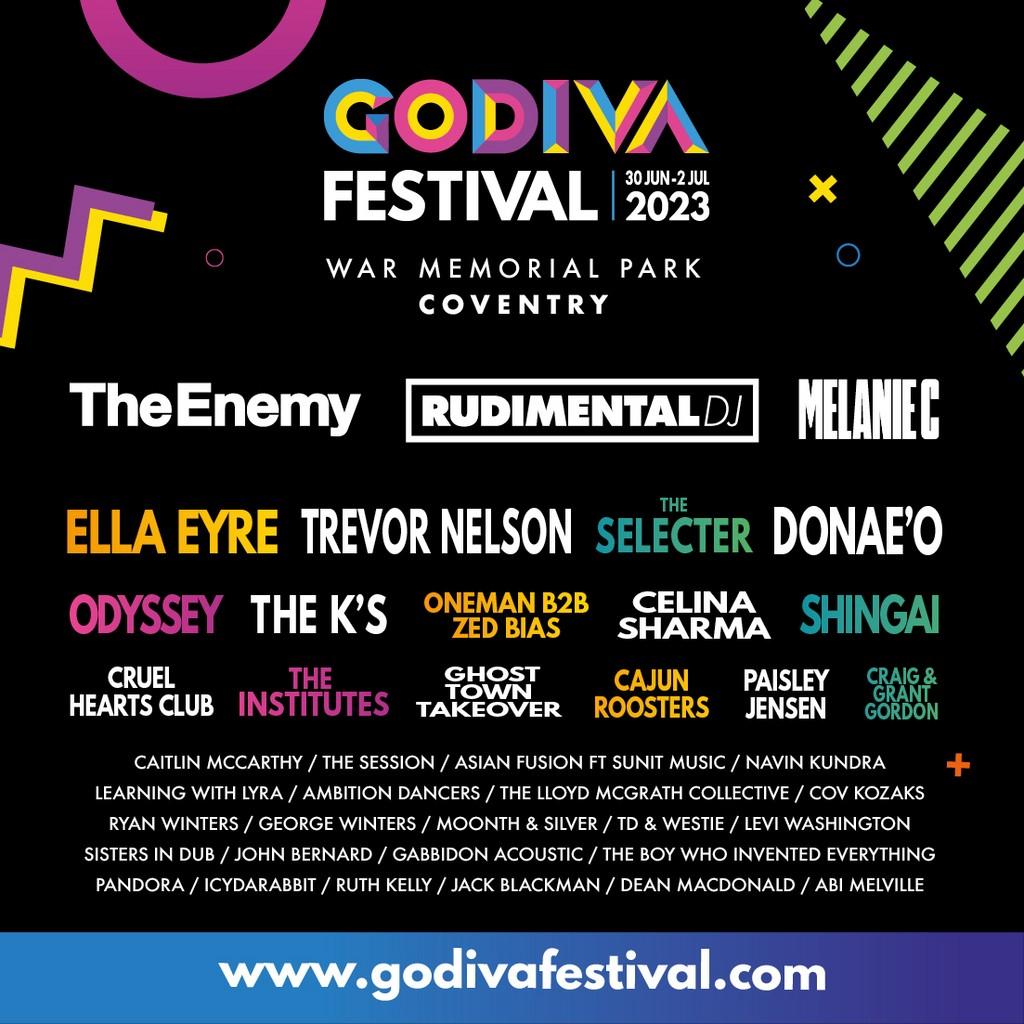 Lineup Poster Godiva Festival 2023