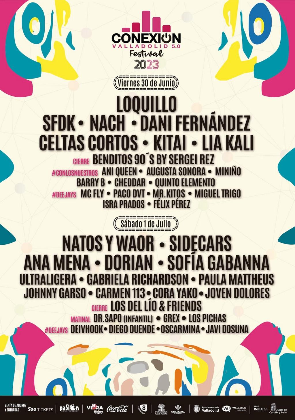 Lineup Poster Conexión Valladolid Festival 2023