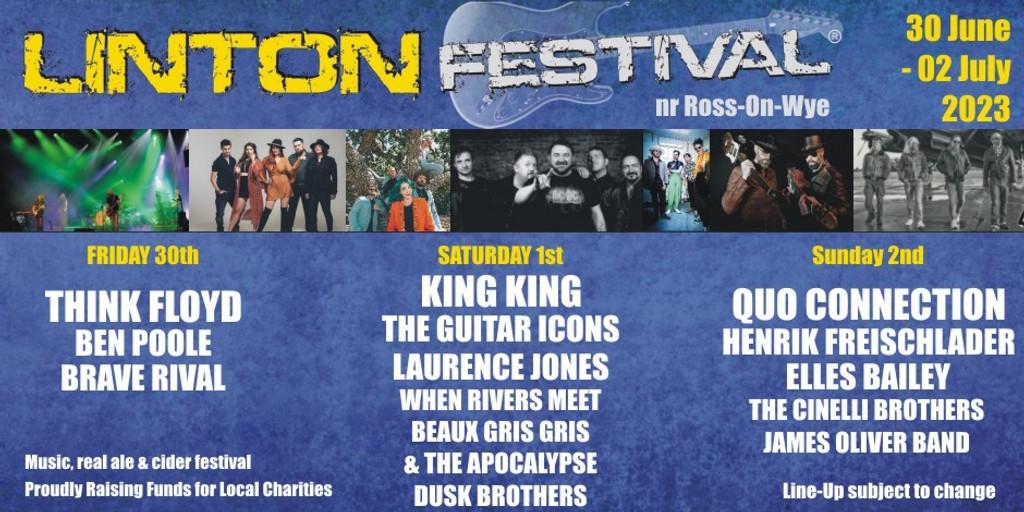 Lineup Poster Linton Festival 2023