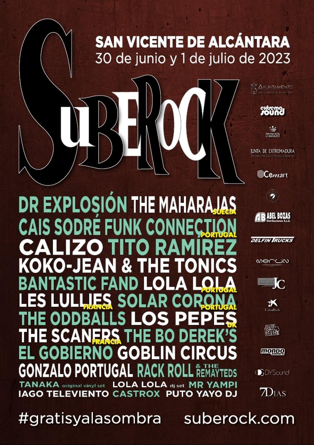 Lineup Poster SubeRock 2023