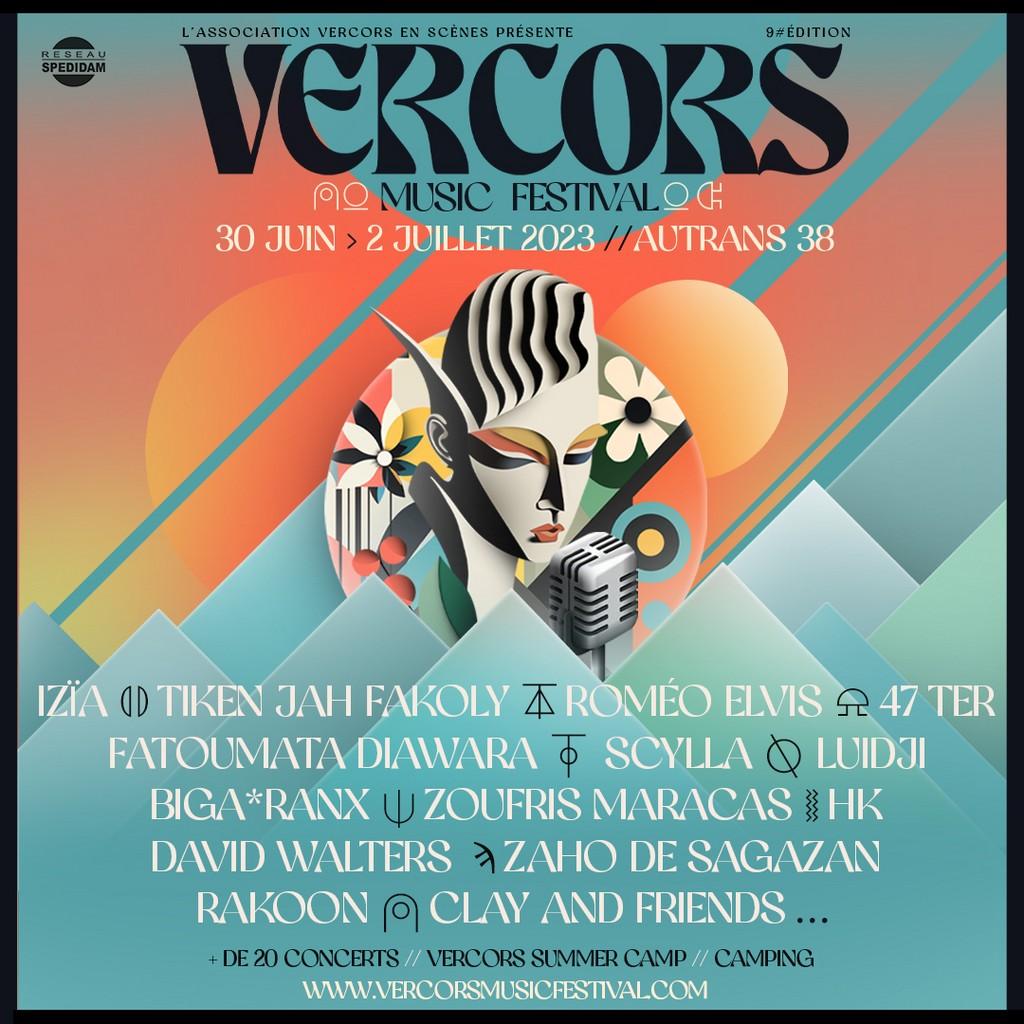 Lineup Poster Vercors Music Festival 2023