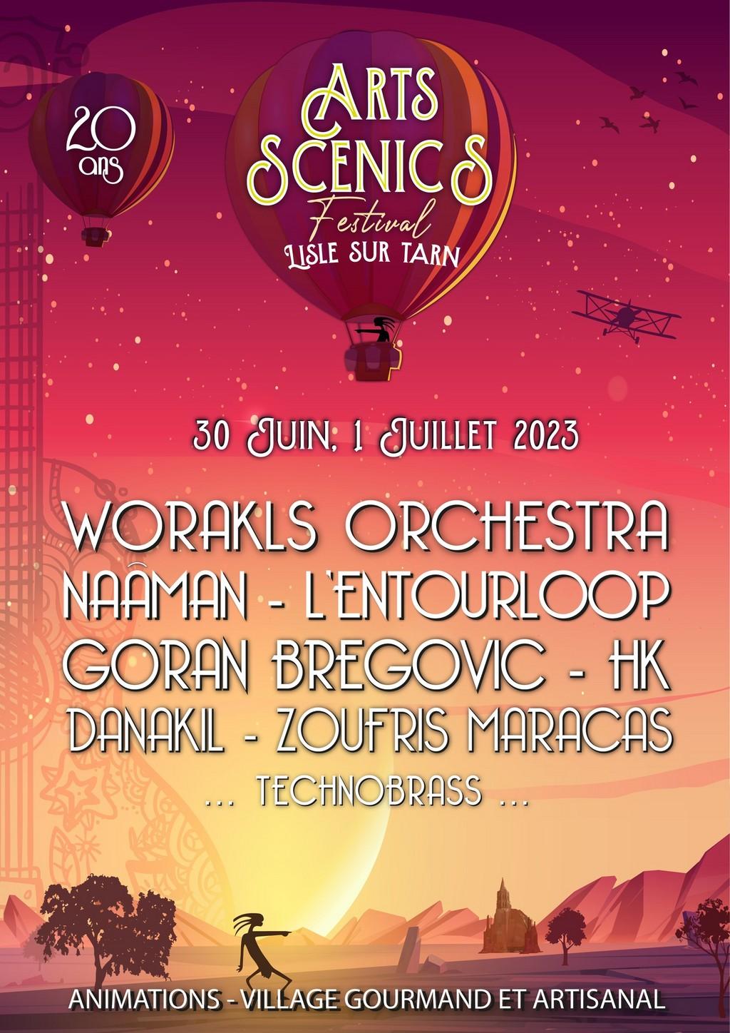 Lineup Poster Festival Arts'Scénics 2023