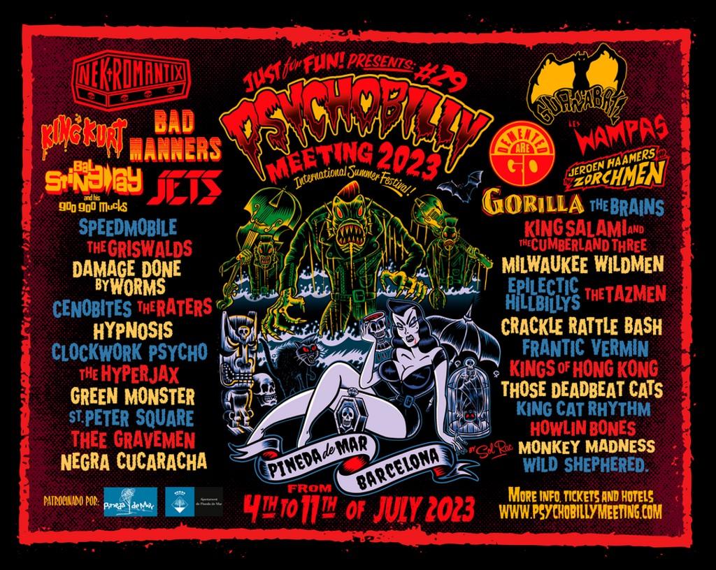 Lineup Poster Psychobilly Meeting 2023