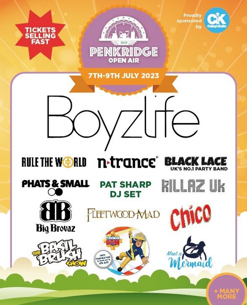 Lineup Poster Penkridge Open Air 2023