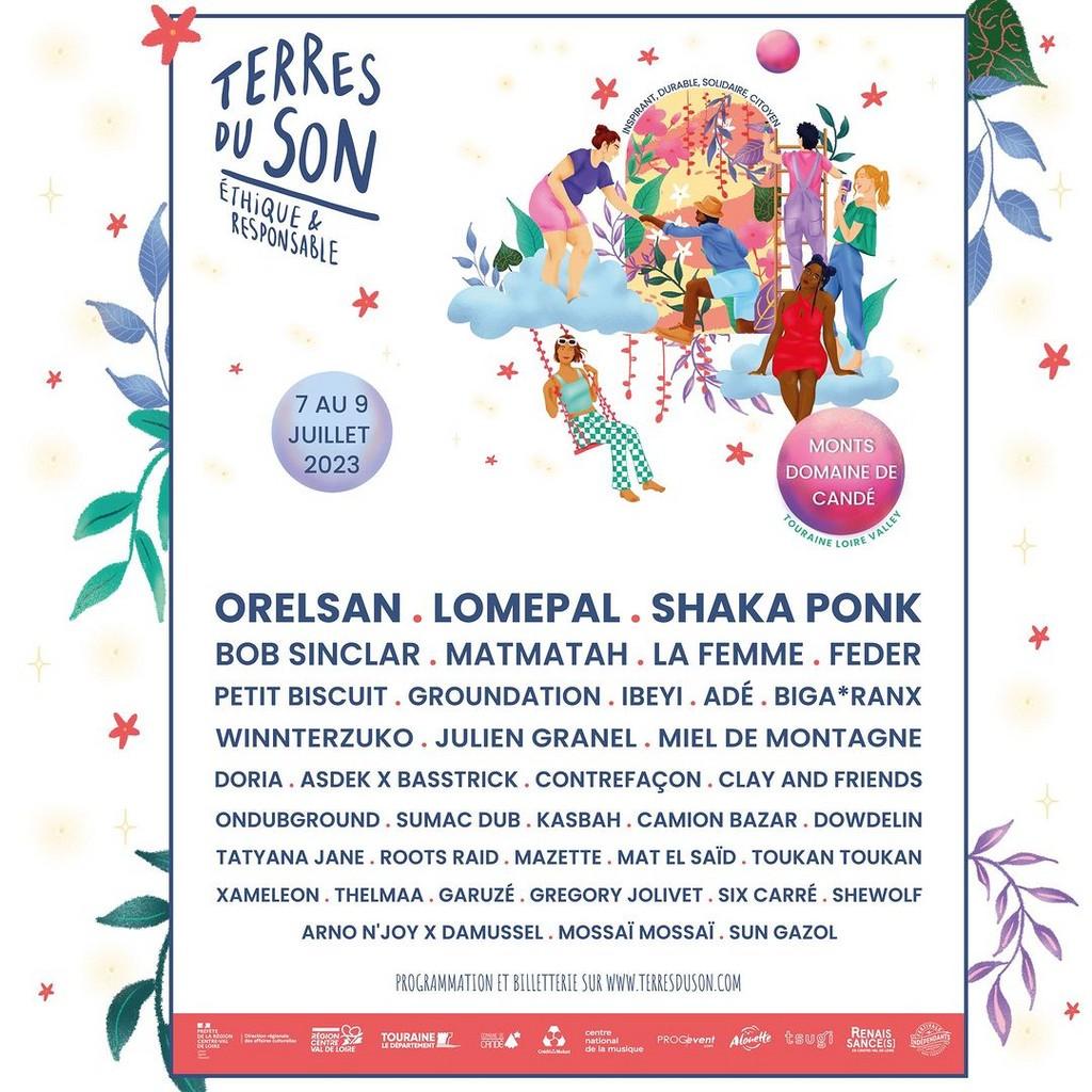 Lineup Poster Terres du Son Festival 2023