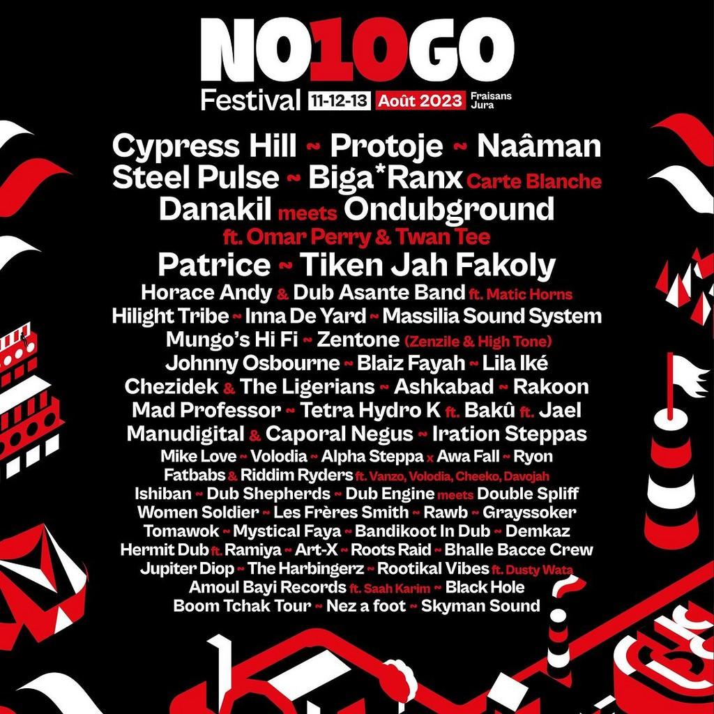 Lineup Poster No Logo Festival 2023