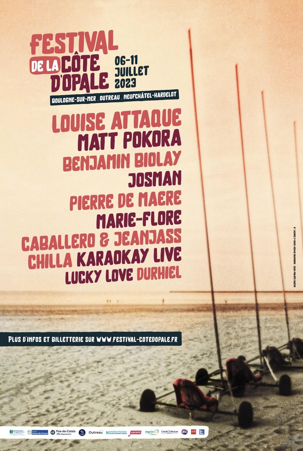 Lineup Poster Festival de la Côte d'Opale 2023