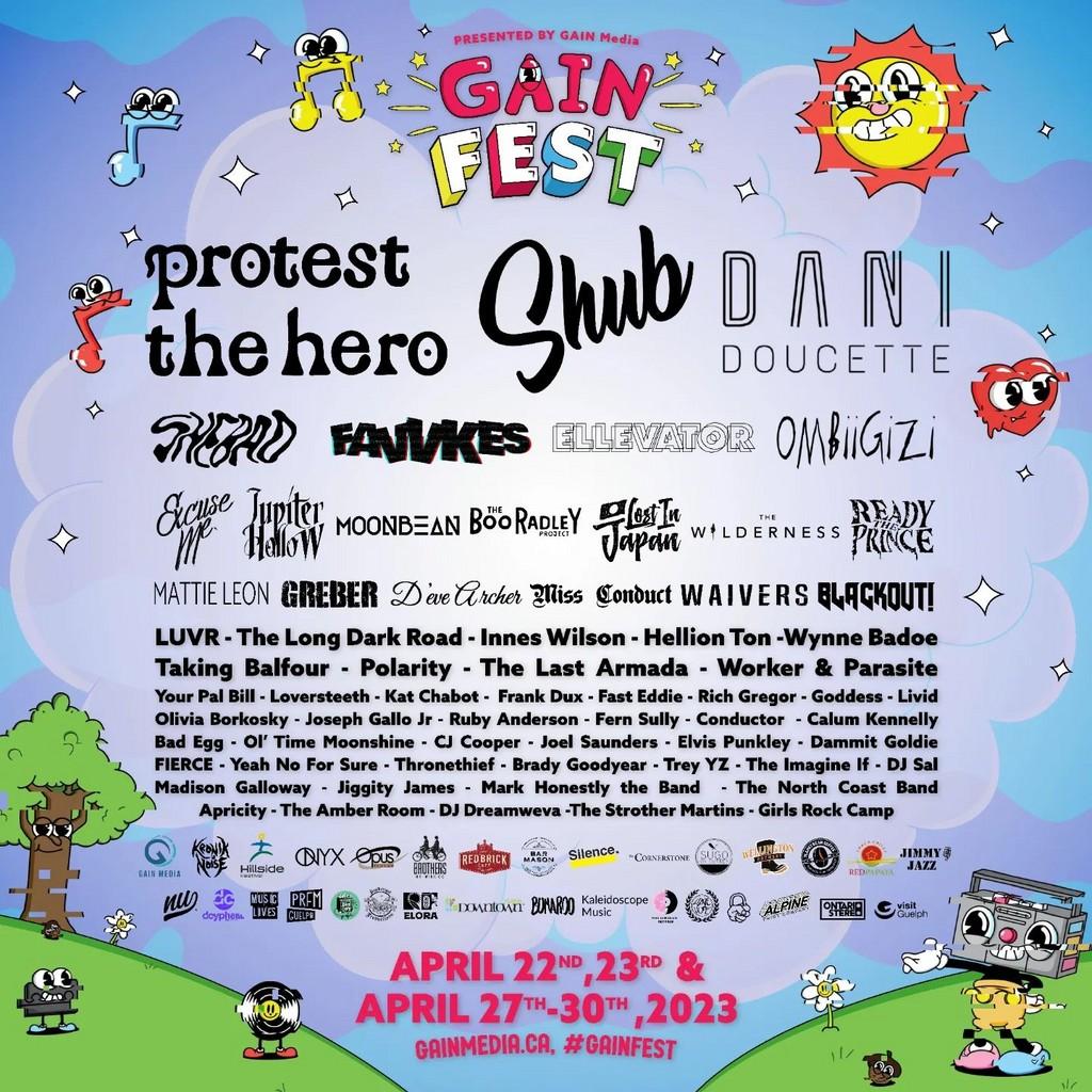 Lineup Poster GAIN Music & Arts Festival 2023