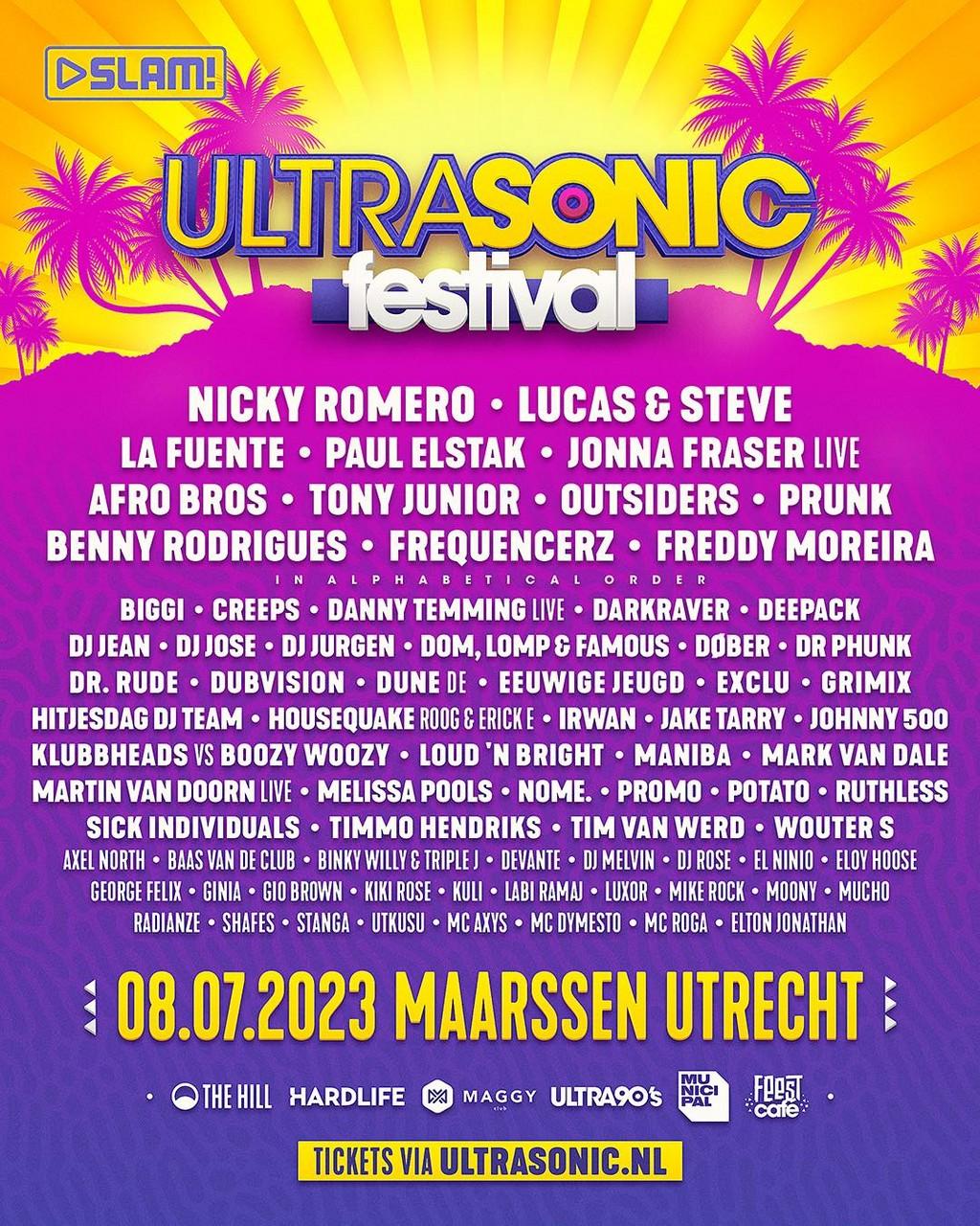 Lineup Poster Ultrasonic Festival 2023