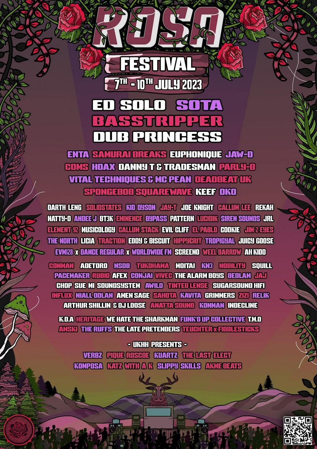 Lineup Poster Rosa Festival 2023