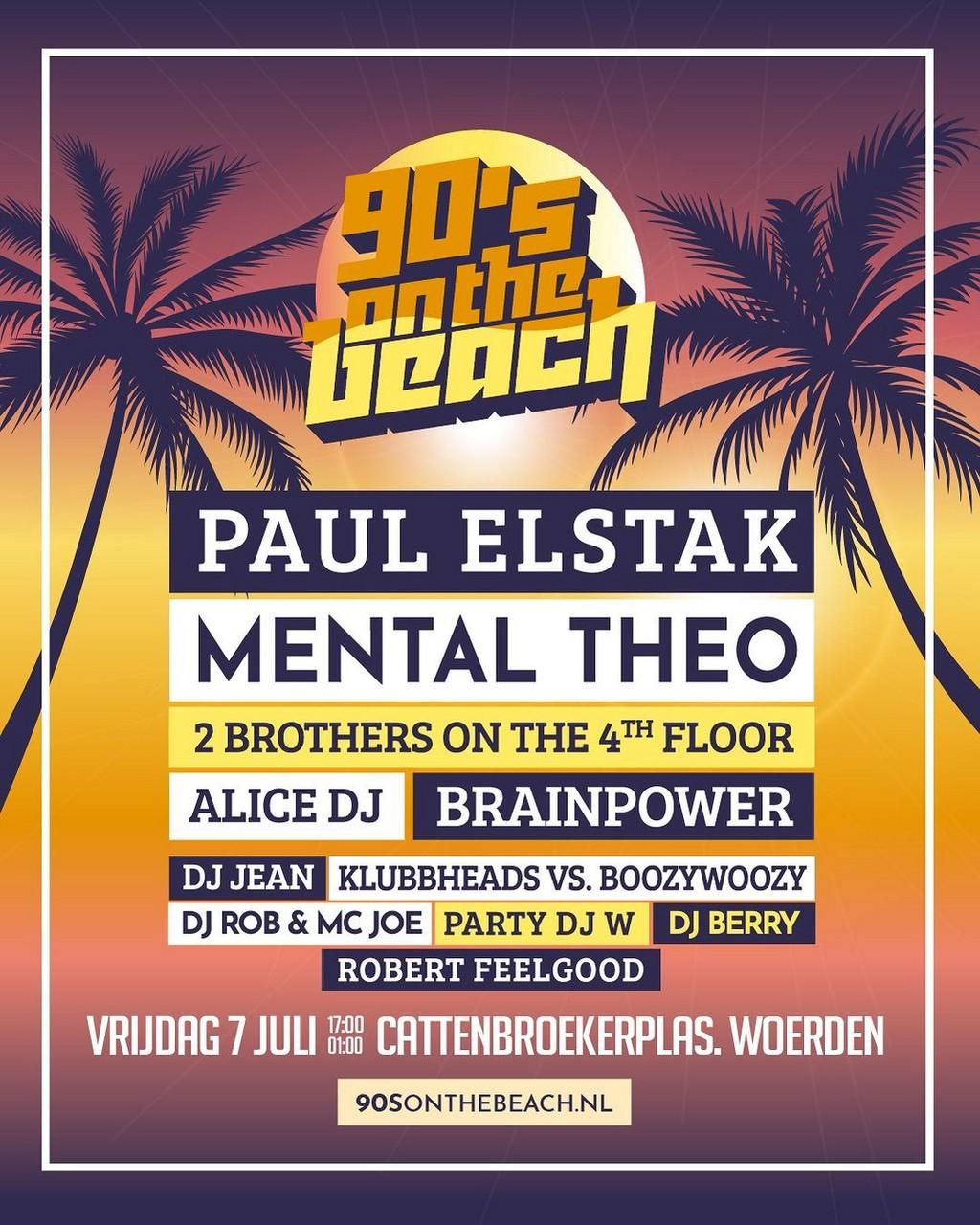 Lineup Poster 90's on the Beach 2023